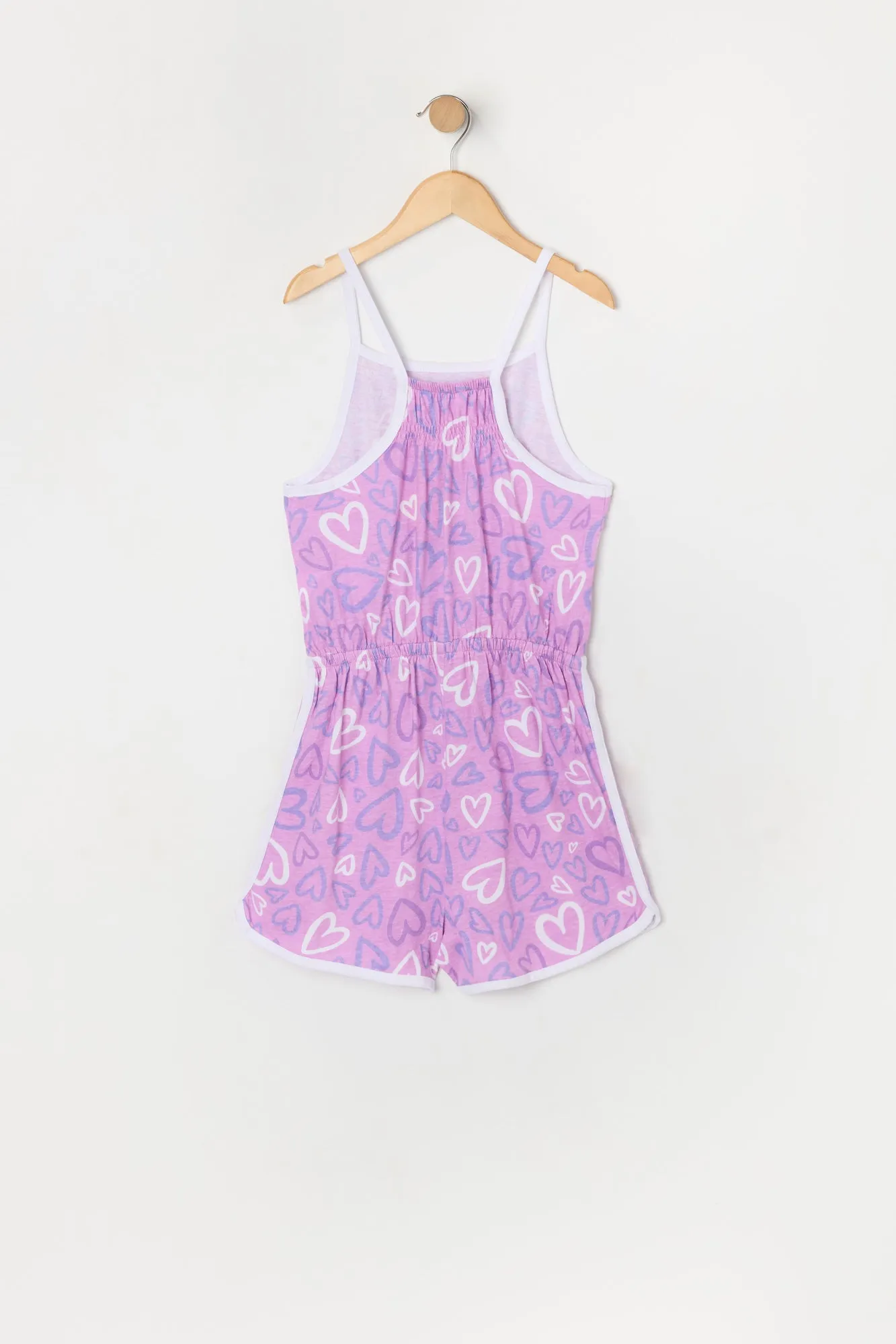 Girls Heart Print Dolphin Hem Romper sold by Urban Planet product image thumbnail 2