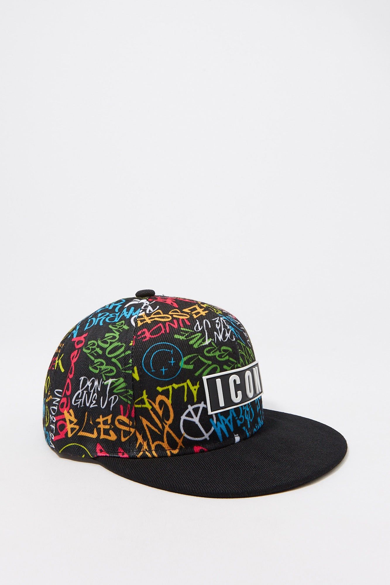 Boys Icon Rubber Patch Graffiti Print Baseball Cap sold by Urban Planet product image thumbnail 2