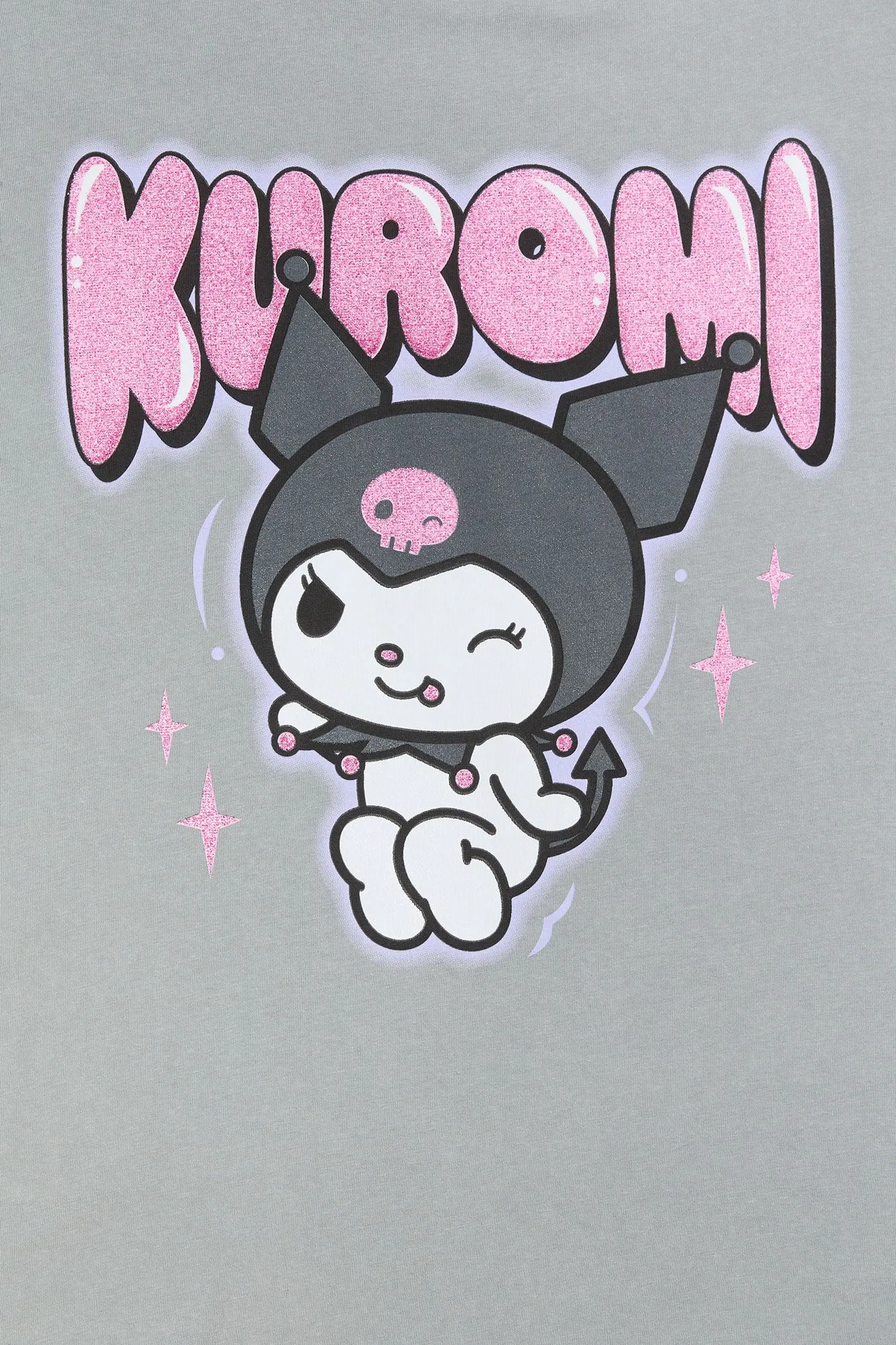 Kuromi Sparkles Graphic Boyfriend T-Shirt sold by Urban Planet product image thumbnail 2
