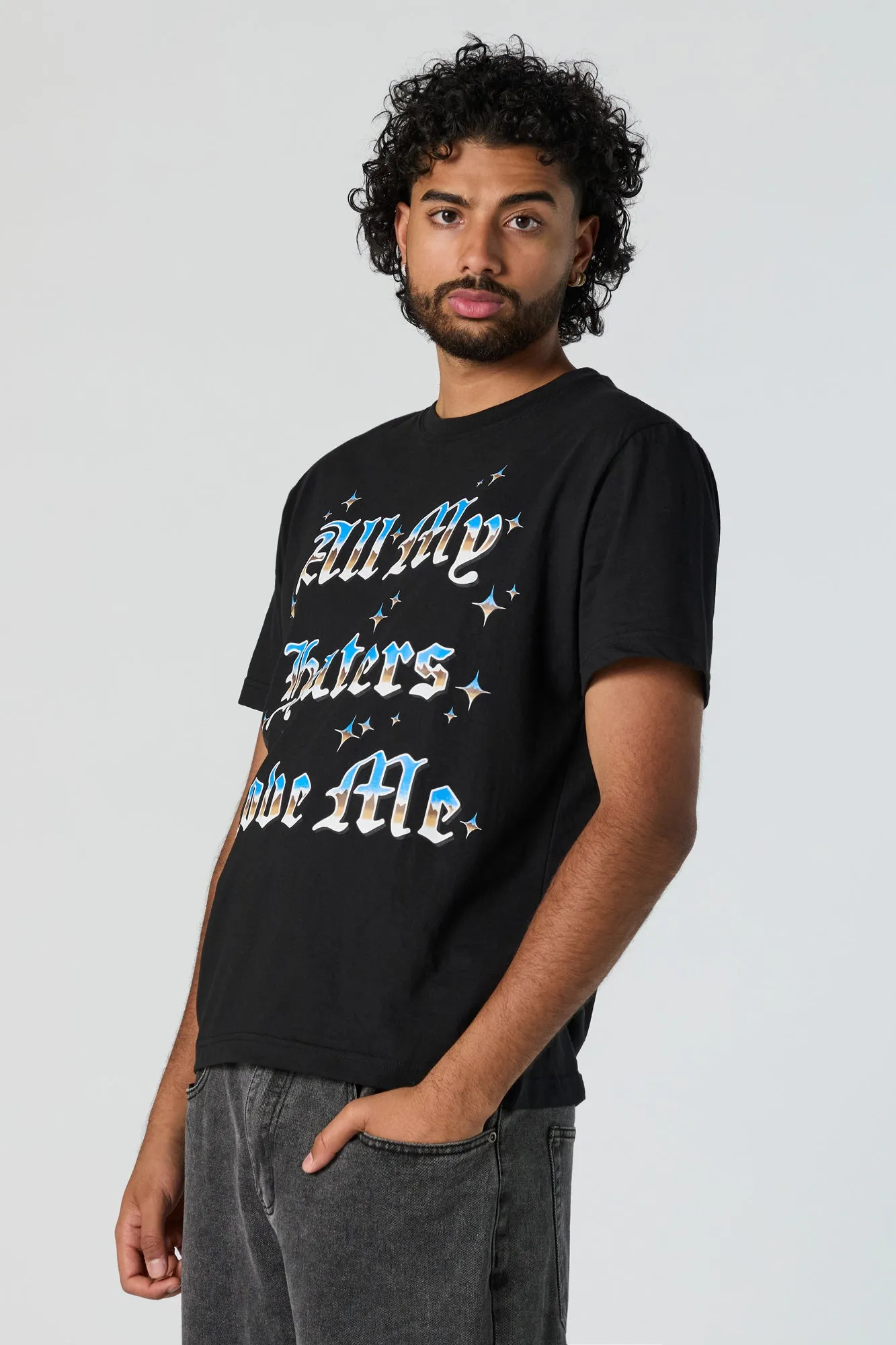 Haters Love Me Graphic T-Shirt sold by Urban Planet product image thumbnail 2