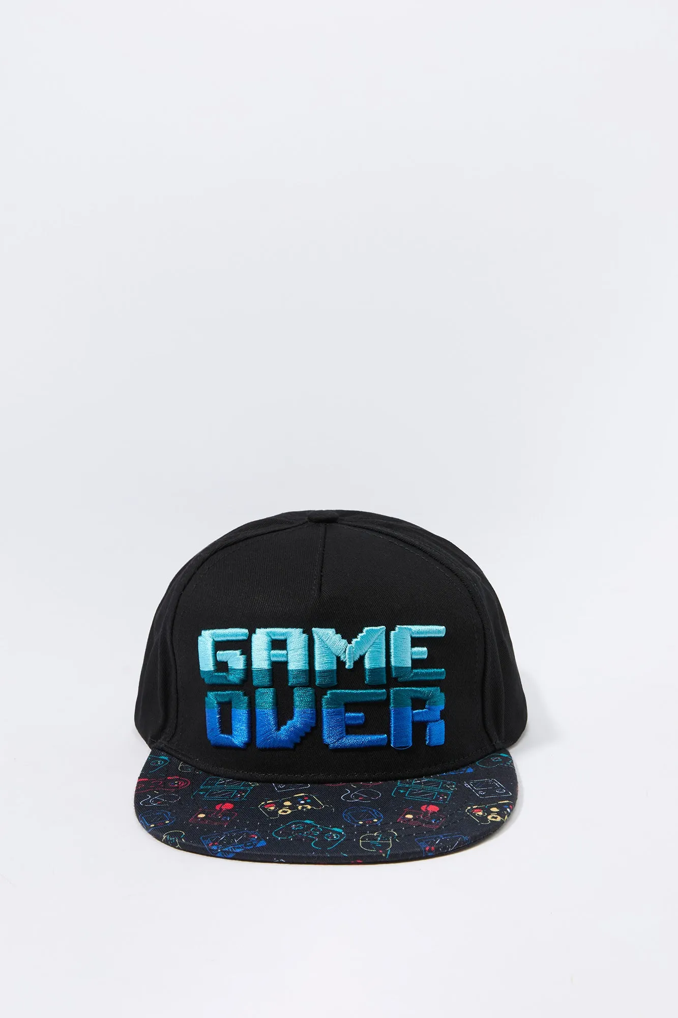 Boys Game Over Embroidered Snapback Hat sold by Urban Planet