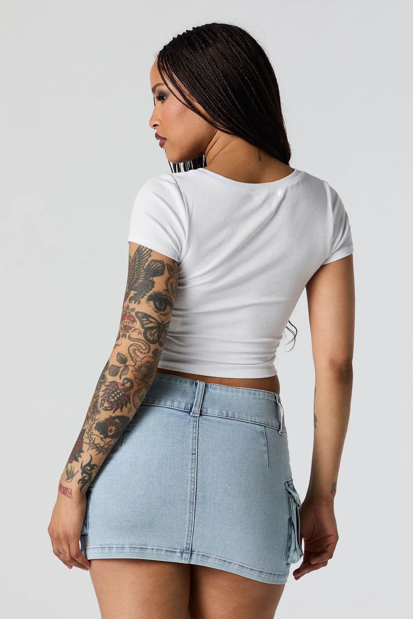 Minijupe cargo en denim sold by Urban Planet product image thumbnail 2