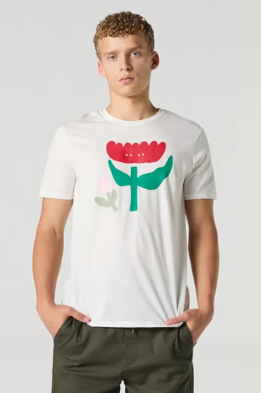 T-shirt à imprimé Flower sold by Urban Planet