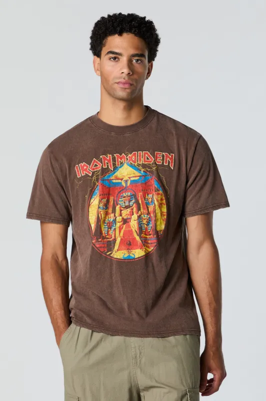 Iron Maiden Graphic Washed T-Shirt sold by Urban Planet