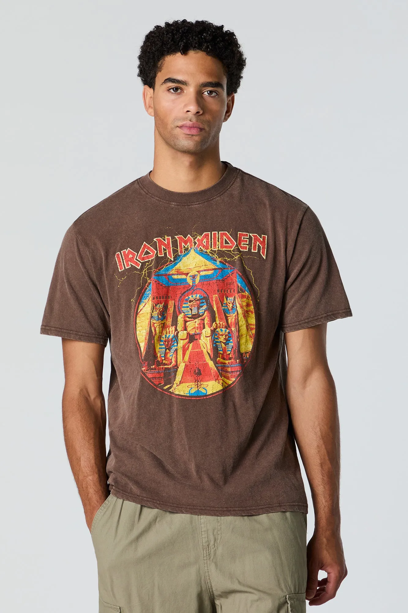 Iron Maiden Graphic Washed T-Shirt sold by Urban Planet