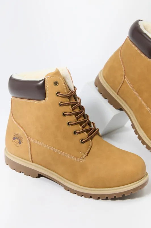 Bottes lacées doublées de similifourrure sold by Urban Planet