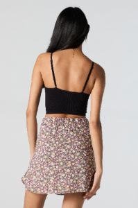 Ruched Drawstring Detail Mini Skirt sold by Urban Planet
