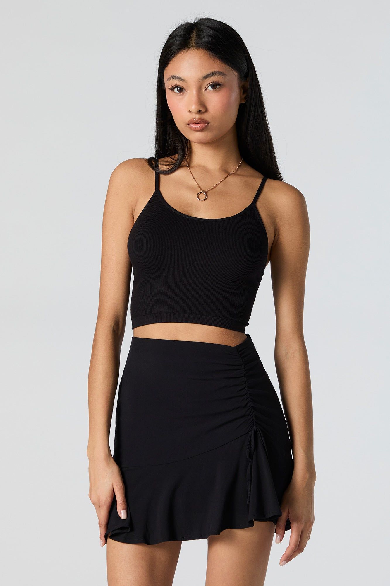 Ruched Drawstring Detail Mini Skirt sold by Urban Planet product image thumbnail 4