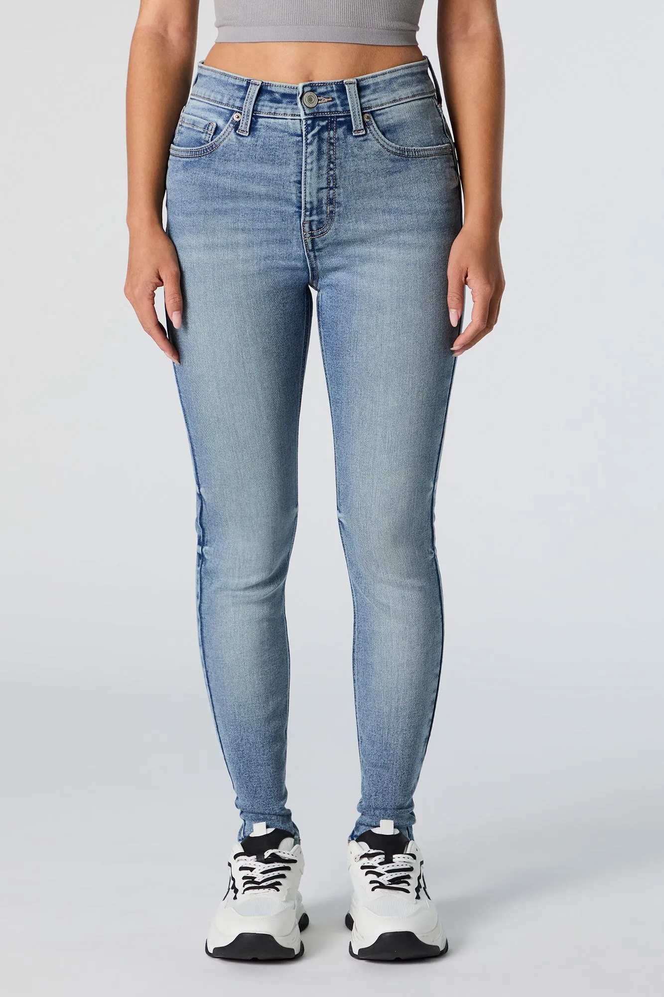 Vintage Medium Wash High Rise Skinny Jean sold by Urban Planet product image thumbnail 2