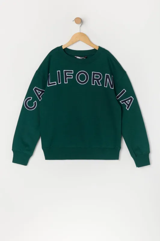Boys California Embroidered Fleece Sweatshirt sold by Urban Planet
