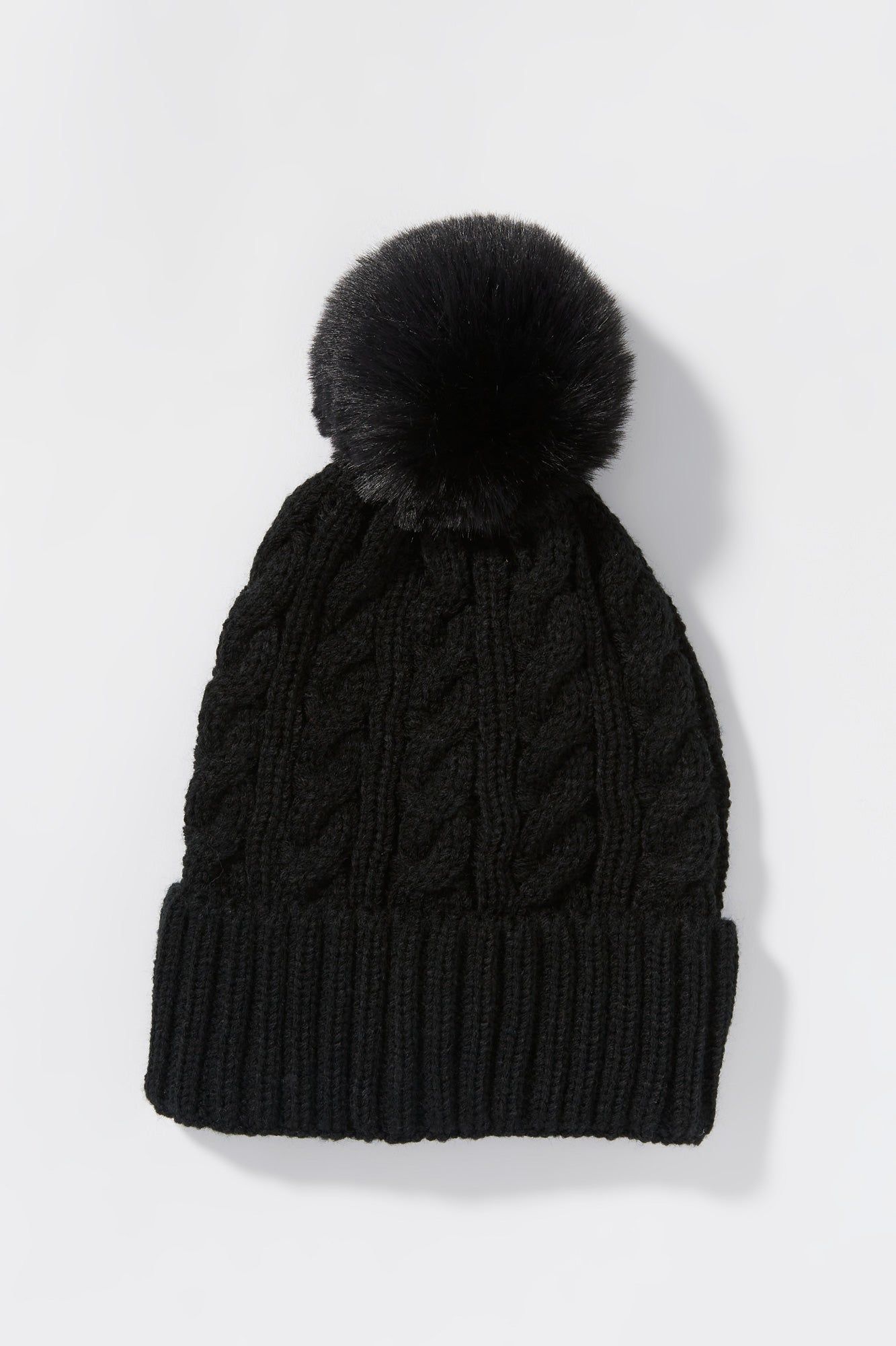 Cable Knit Hat with Pom Pom sold by Urban Planet product image thumbnail 3