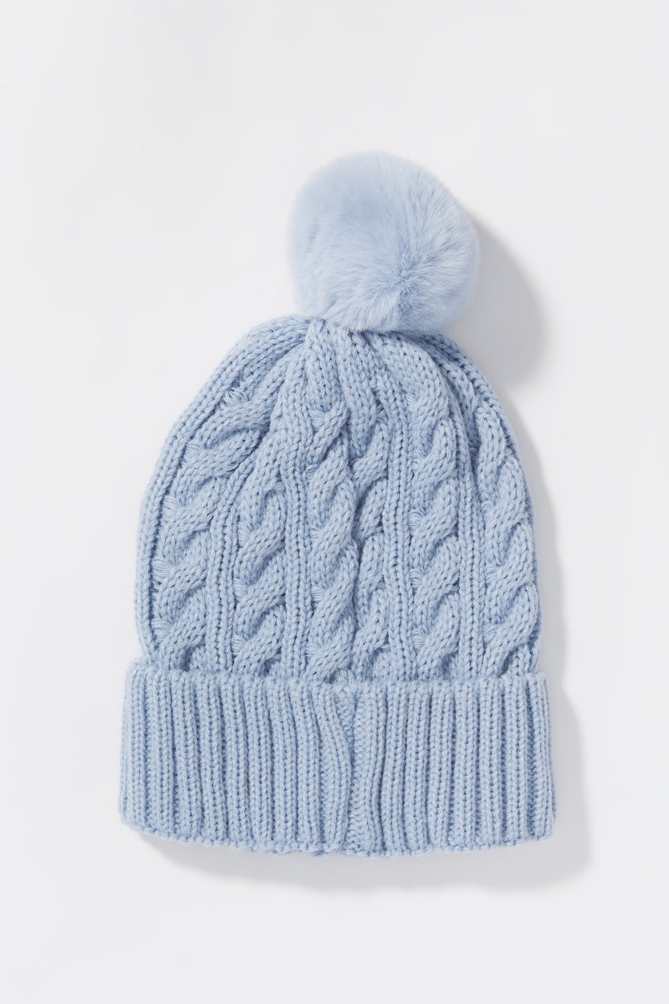 Cable Knit Hat with Pom Pom sold by Urban Planet product image thumbnail 5