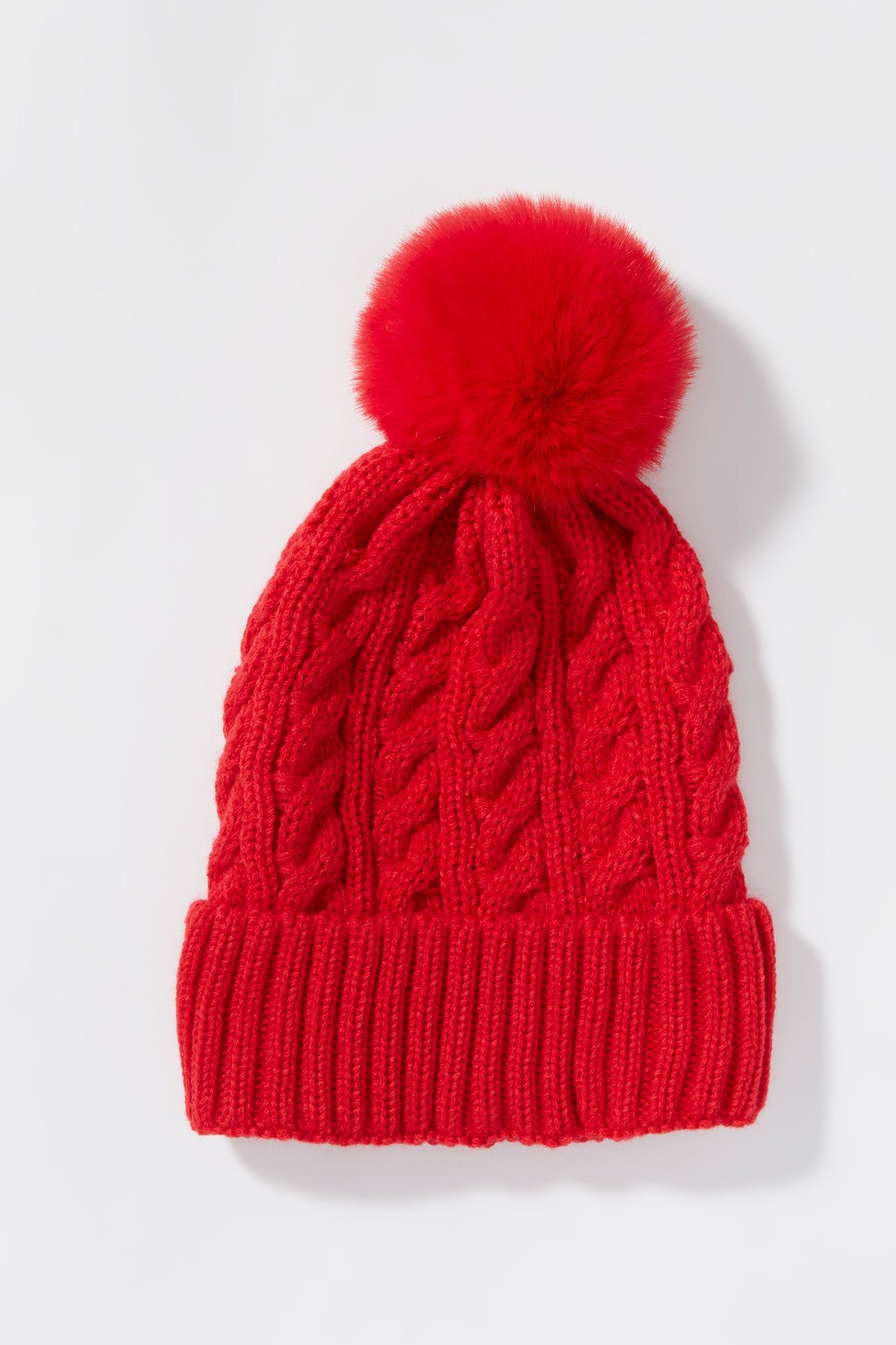 Cable Knit Hat with Pom Pom sold by Urban Planet product image thumbnail 2