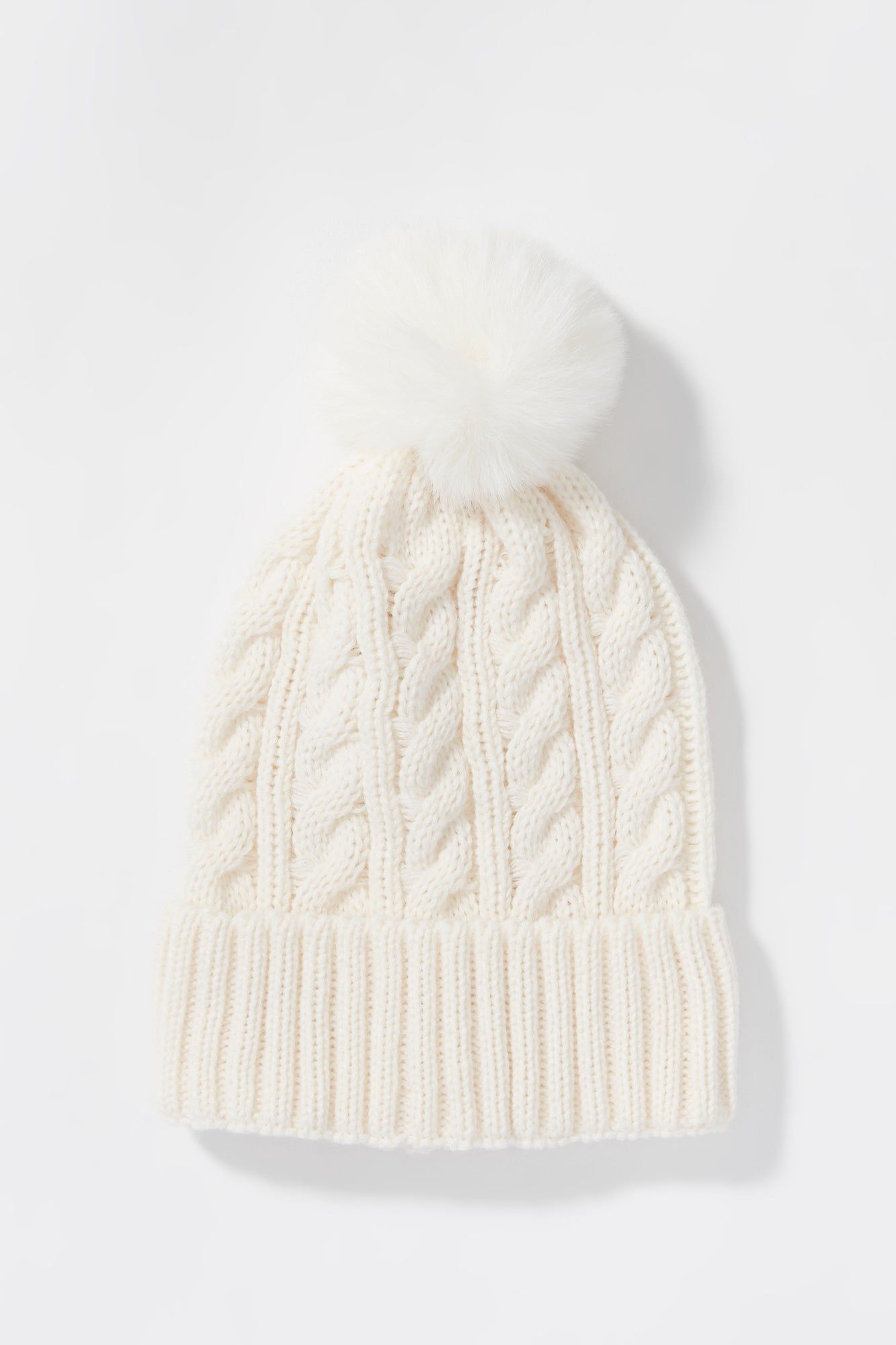 Cable Knit Hat with Pom Pom sold by Urban Planet product image thumbnail 4