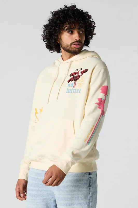 No Future Embroidered Fleece Hoodie sold by Urban Planet