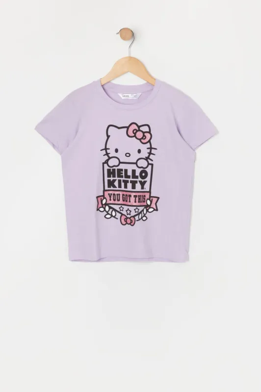 Girls Purple Hello Kitty Graphic T-Shirt sold by Urban Planet