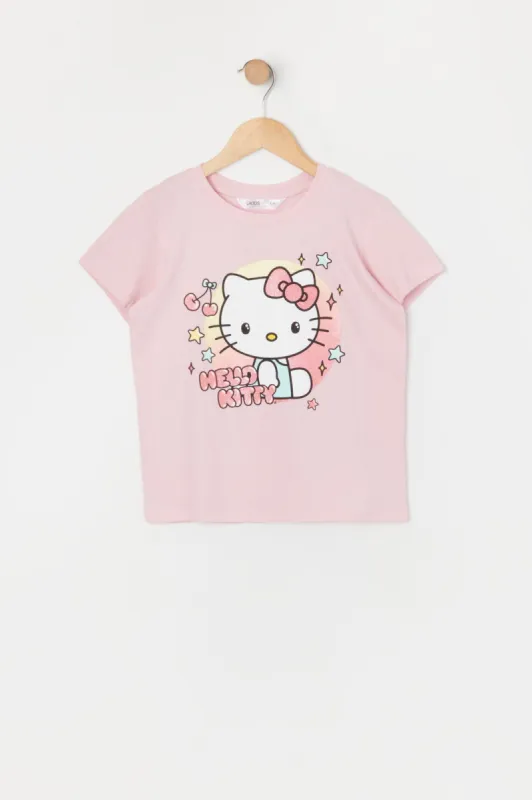 Girls Pink Hello Kitty Graphic T-Shirt sold by Urban Planet