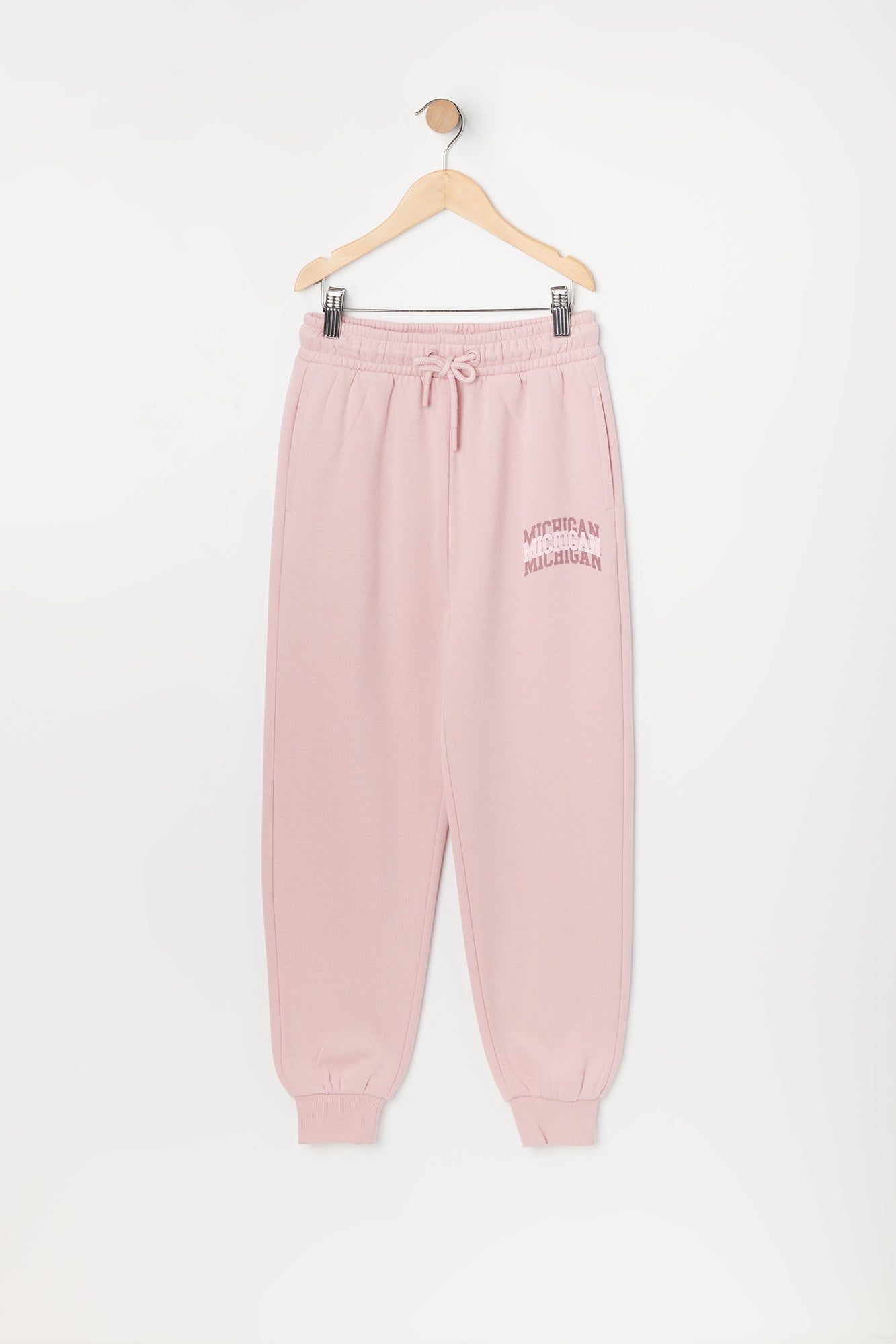 Girls Michigan Graphic Fleece Jogger sold by Urban Planet