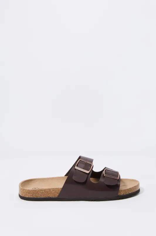 Faux Leather Buckled Cork Sandal sold by Urban Planet
