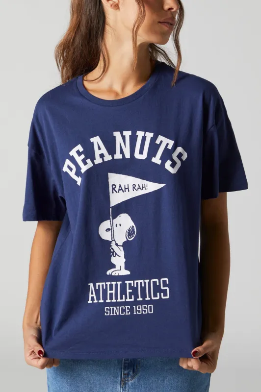 Peanuts Athletics Graphic Boyfriend T-Shirt sold by Urban Planet