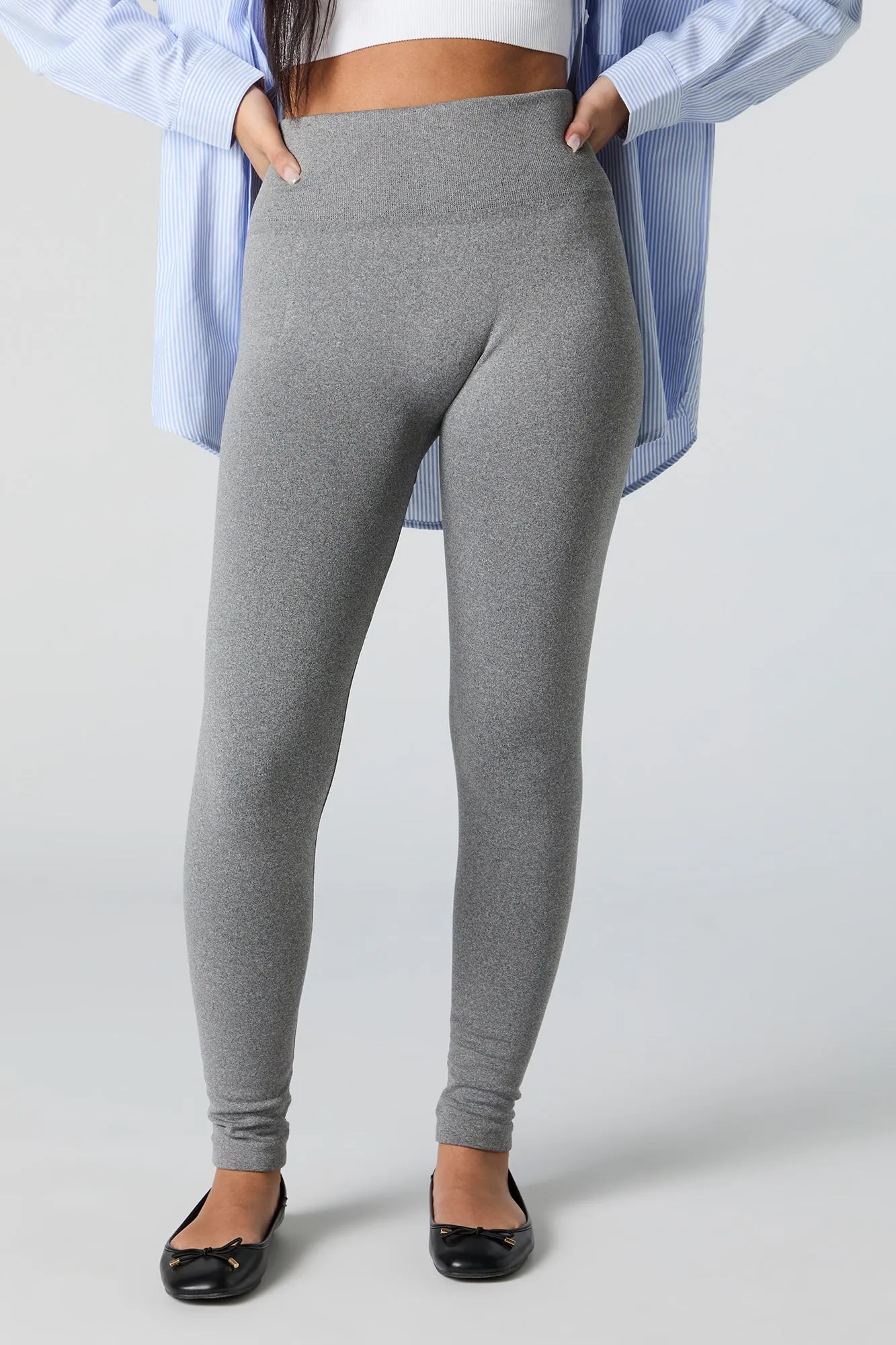 Seamless High Rise Fleece Legging sold by Urban Planet product image thumbnail 2