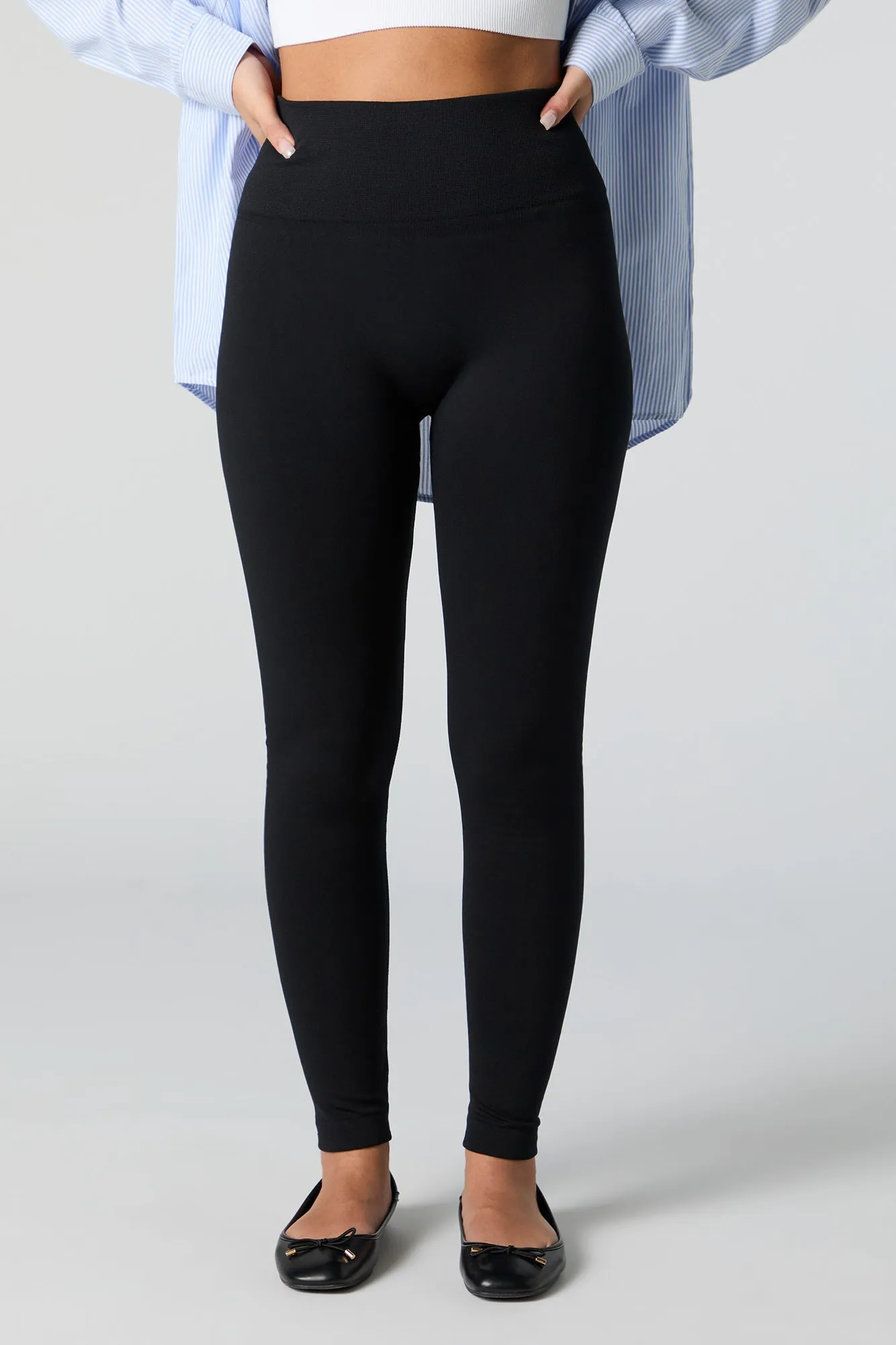 Seamless High Rise Fleece Legging sold by Urban Planet product image thumbnail 5