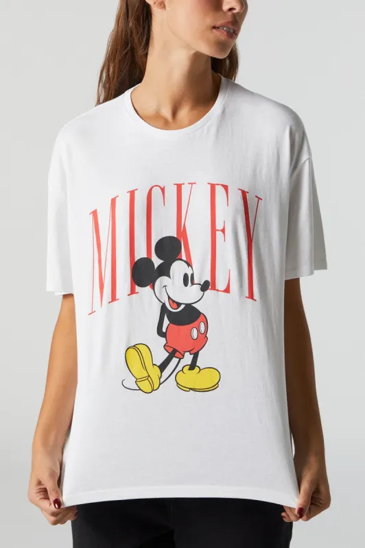 Mickey Mouse Graphic Boyfriend T-Shirt sold by Urban Planet