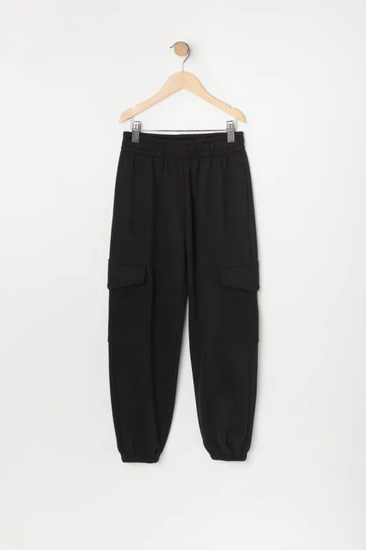 Girls Fleece Cargo Jogger sold by Urban Planet