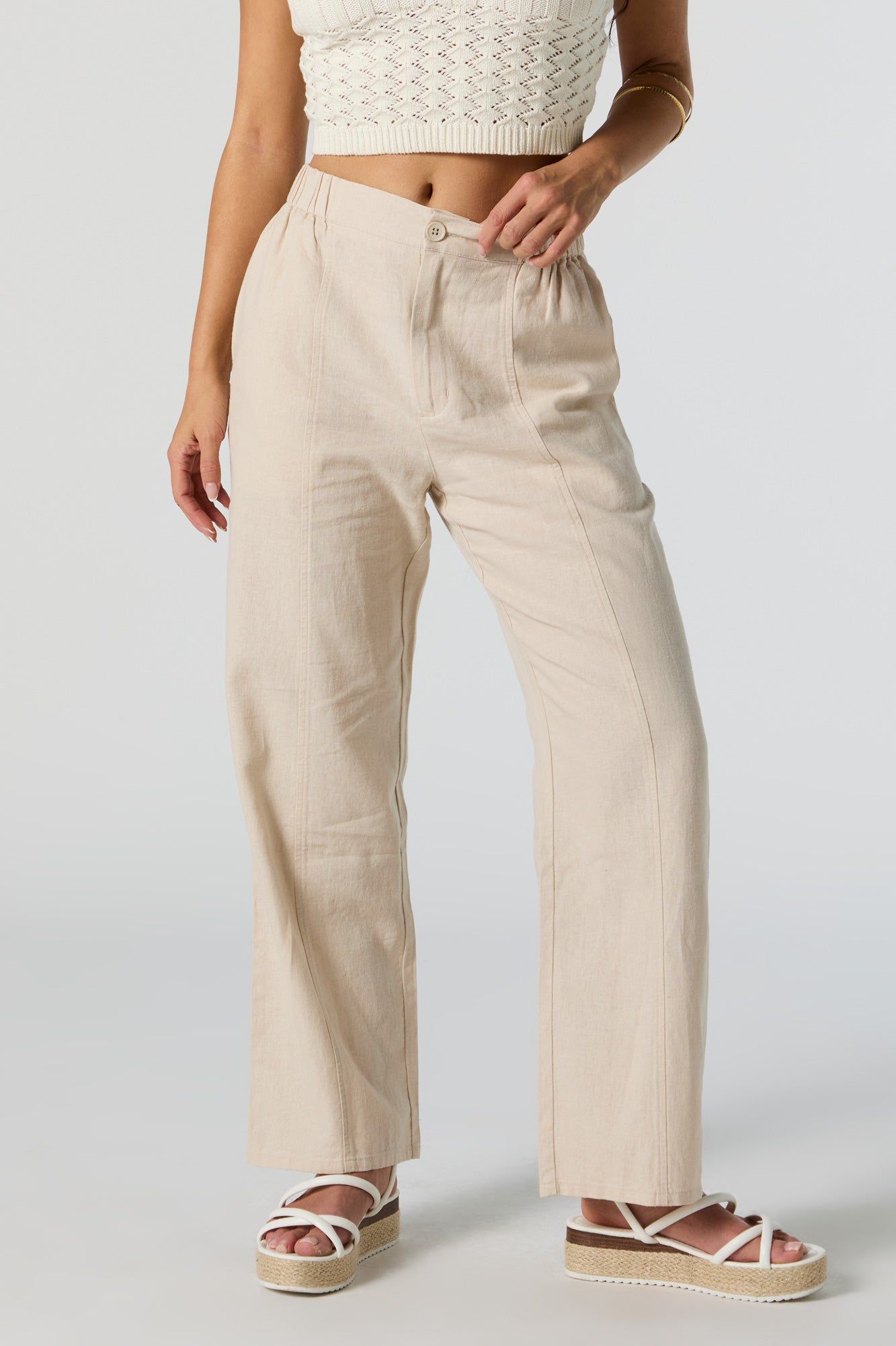 Pantalon en lin sold by Urban Planet product image thumbnail 3