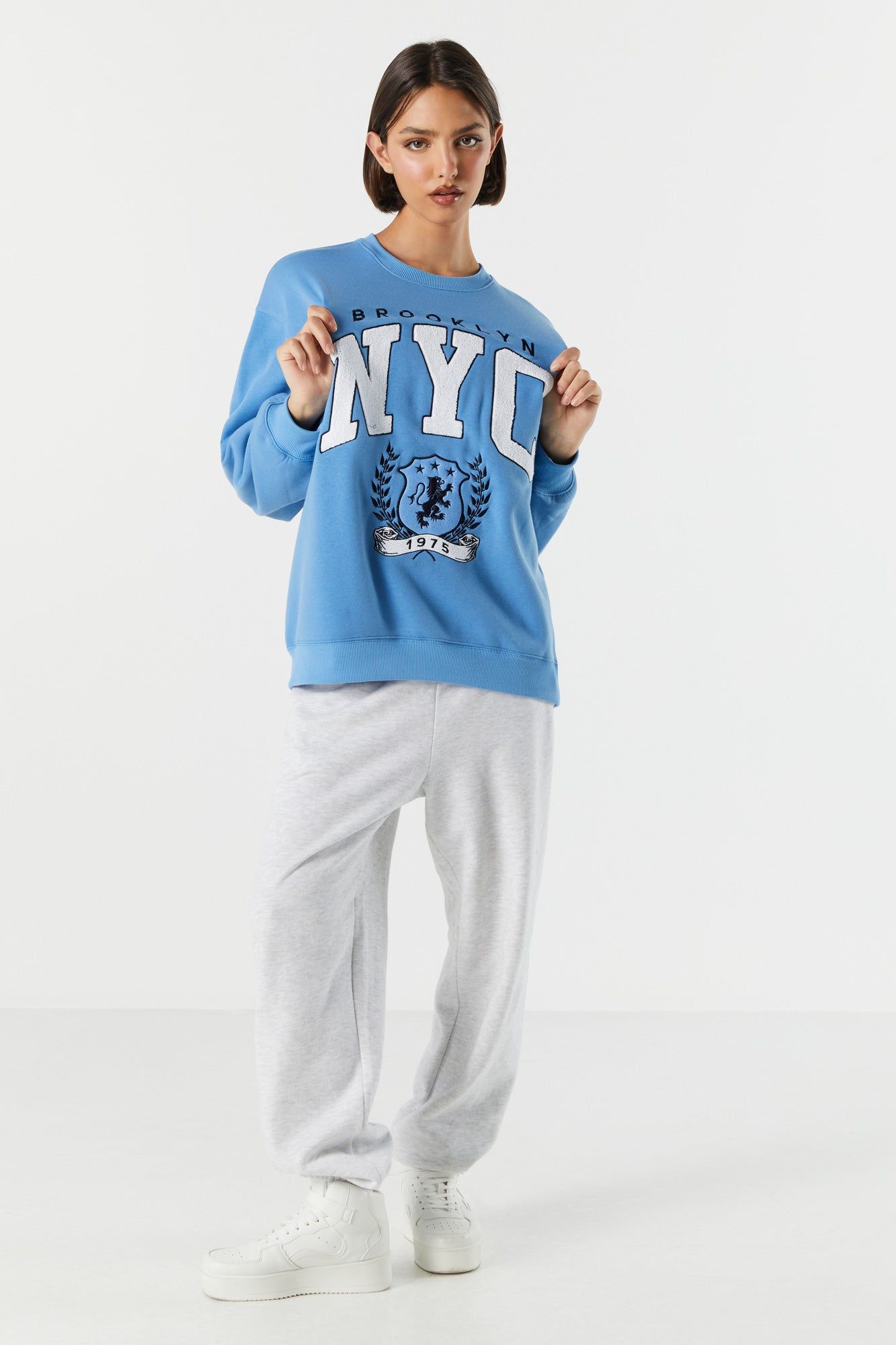 Fleece Brooklyn NYC Graphic Sweatshirt sold by Urban Planet product image thumbnail 3