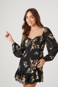 Chiffon Floral Print Mini Dress sold by Urban Planet