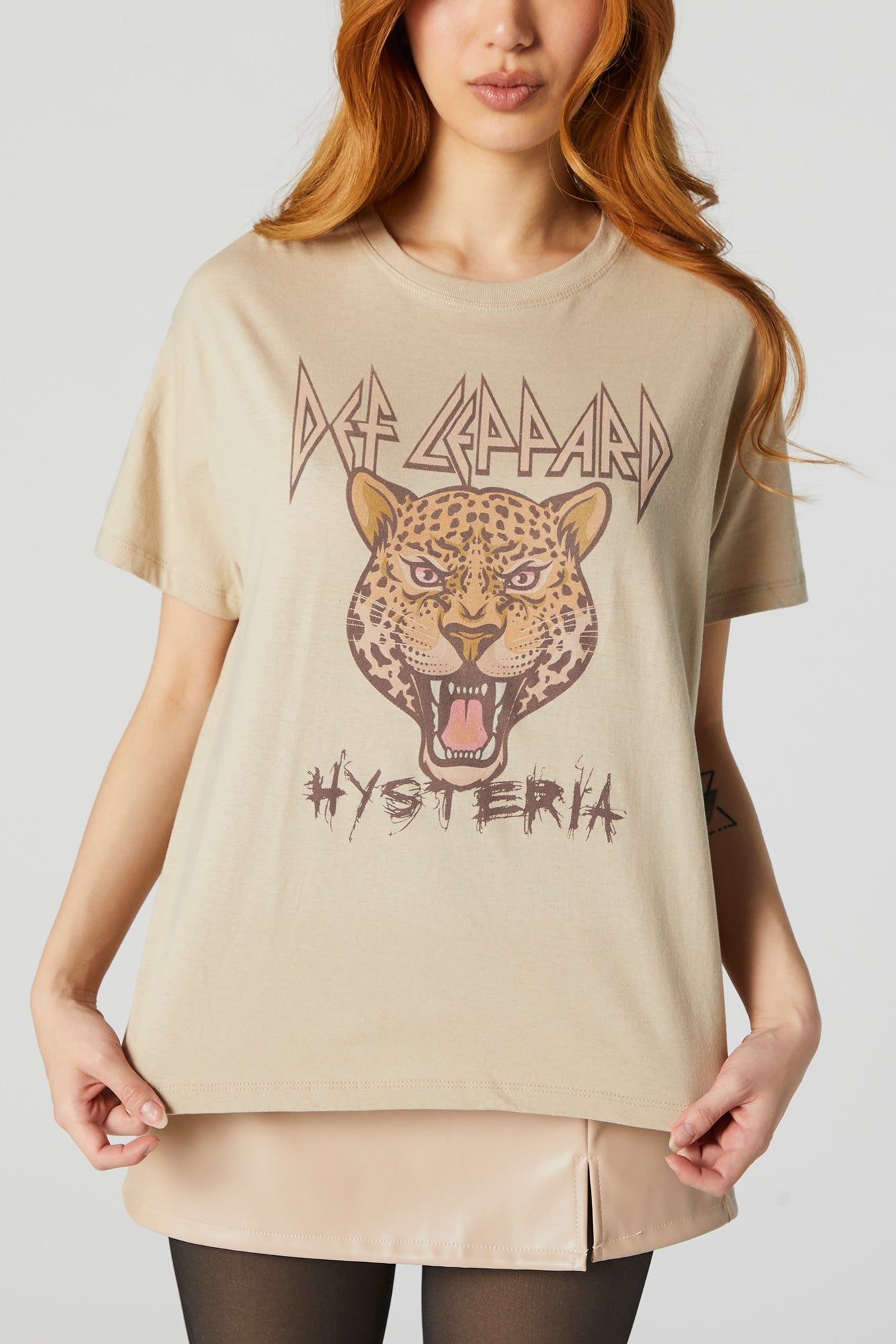 Def Leppard Hysteria Graphic Boyfriend T-Shirt sold by Urban Planet