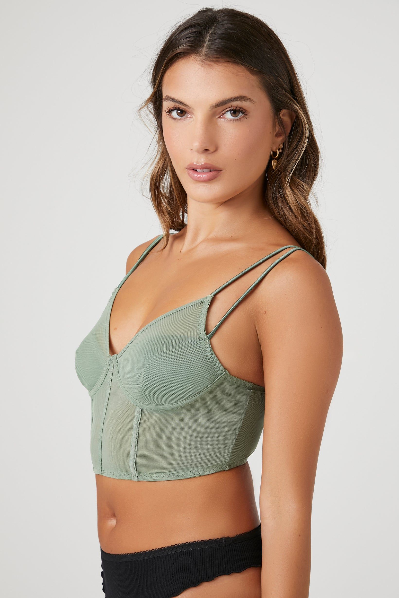 Cropped Mesh Corset Top sold by Urban Planet product image thumbnail 3