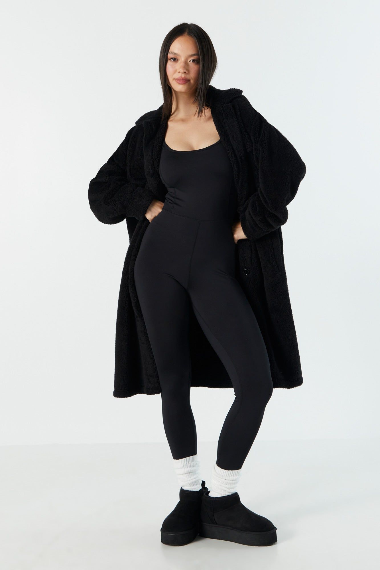 Longline Sherpa Jacket sold by Urban Planet product image thumbnail 4