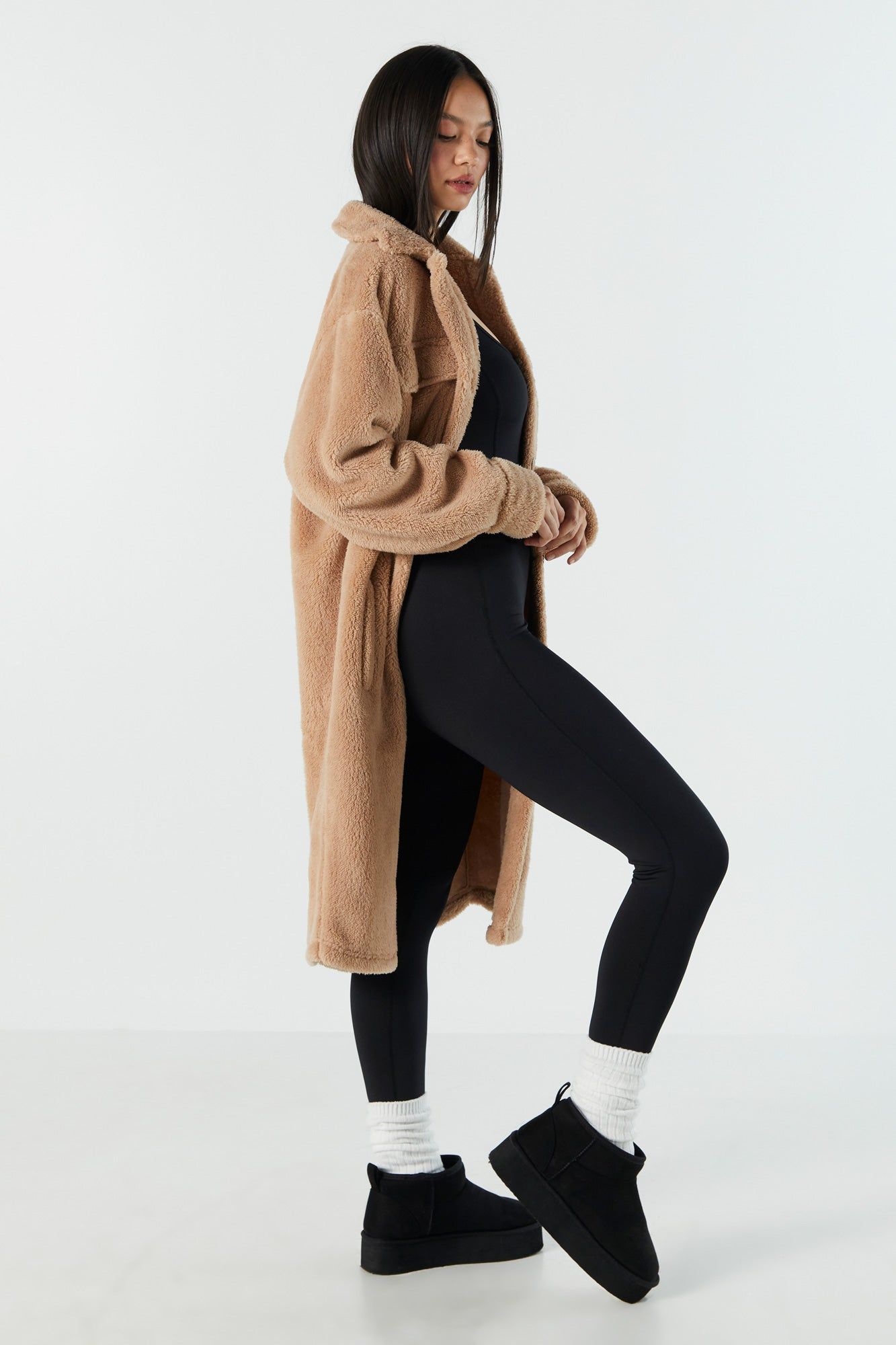 Longline Sherpa Jacket sold by Urban Planet product image thumbnail 3