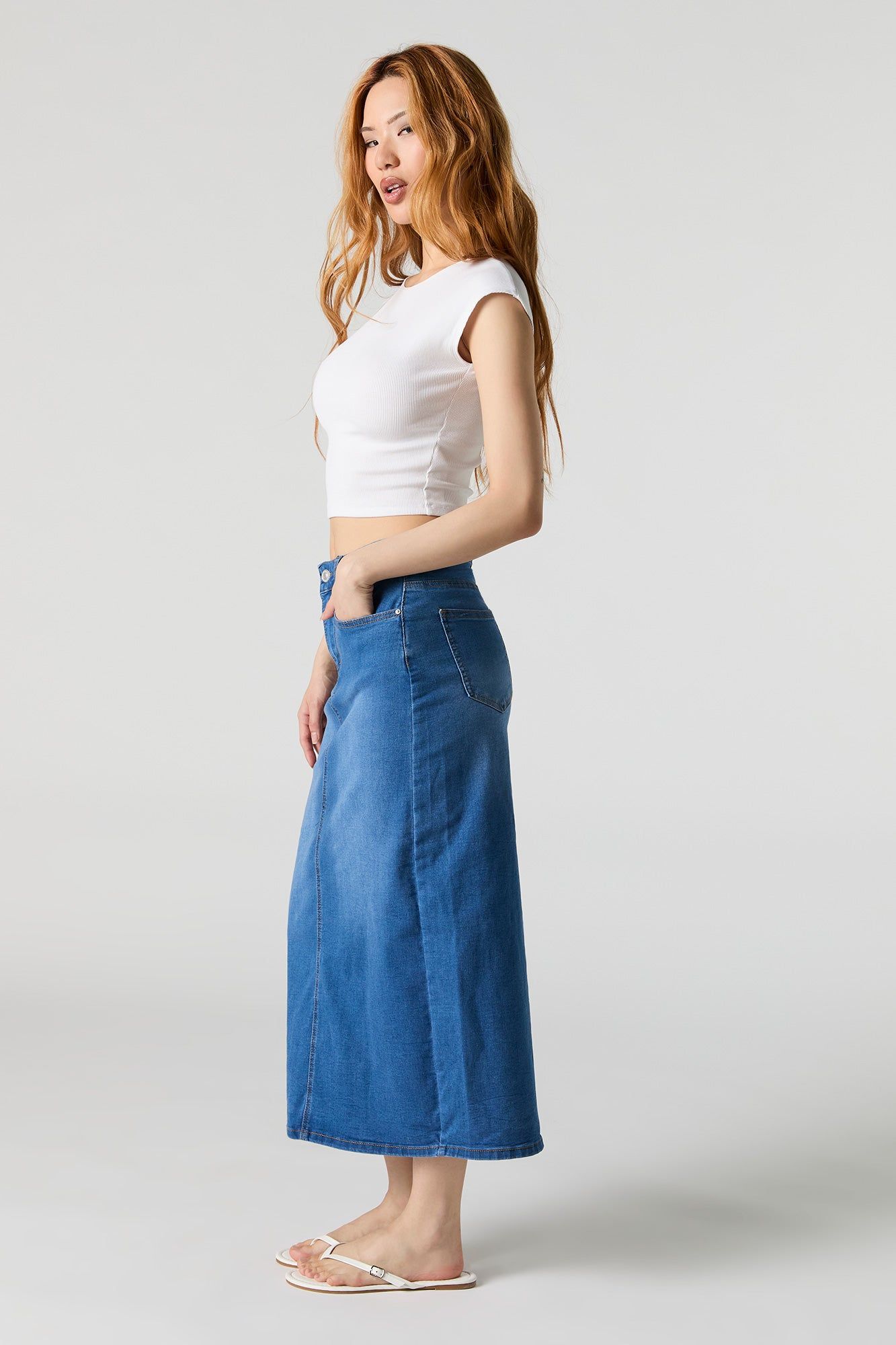Denim Maxi Skirt sold by Urban Planet product image thumbnail 2