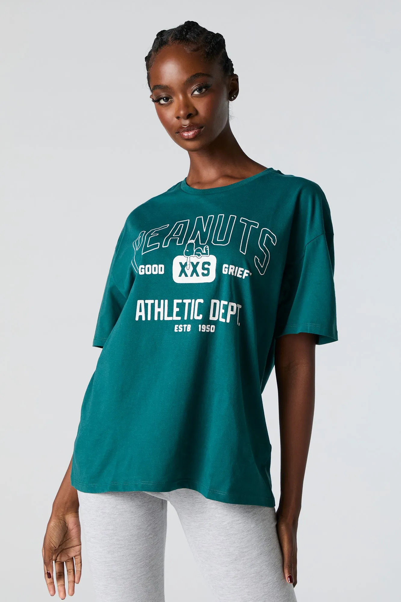Peanuts Athletic Dept Graphic Boyfriend T-Shirt sold by Urban Planet