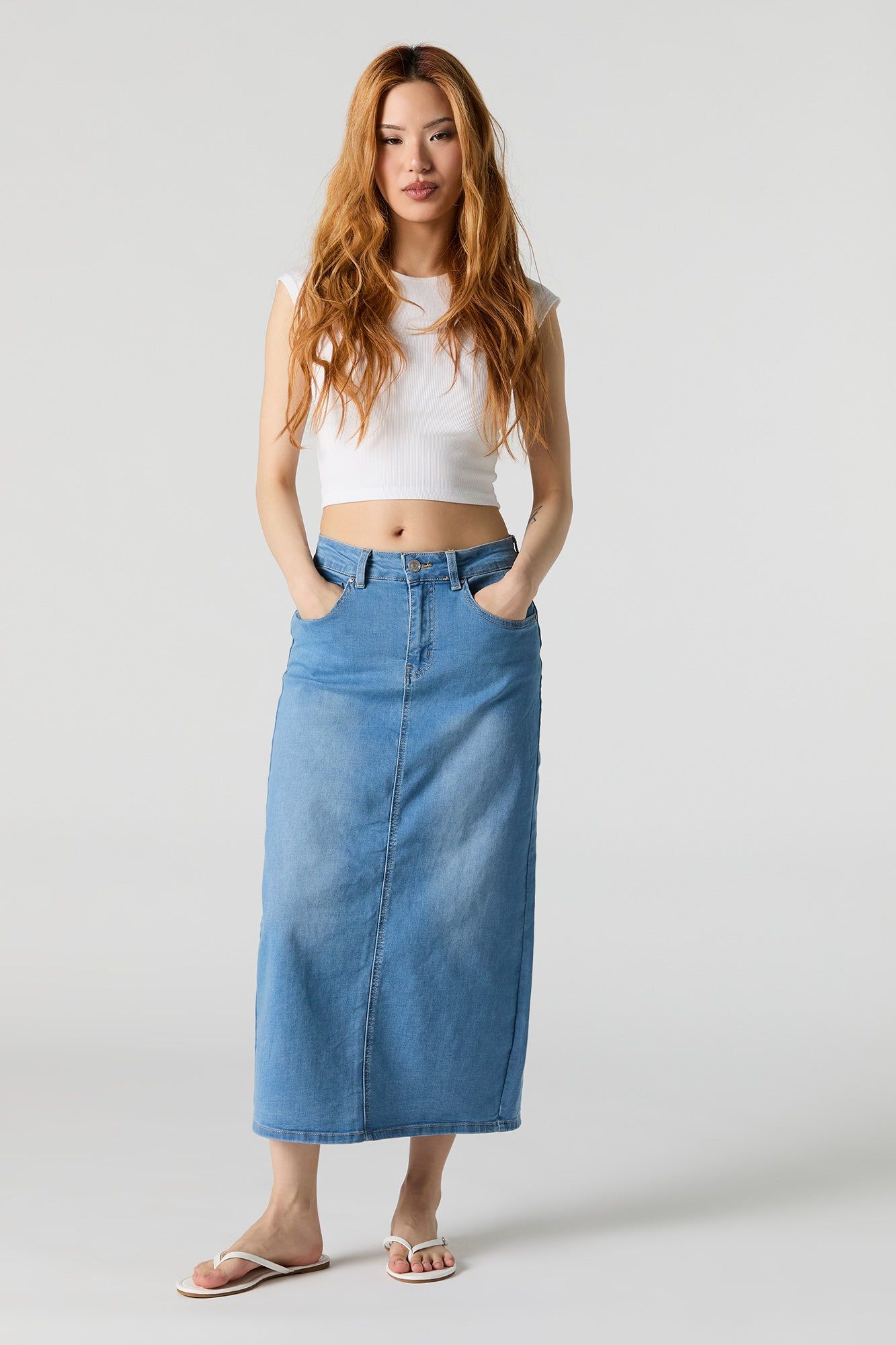 Denim Maxi Skirt sold by Urban Planet product image thumbnail 4