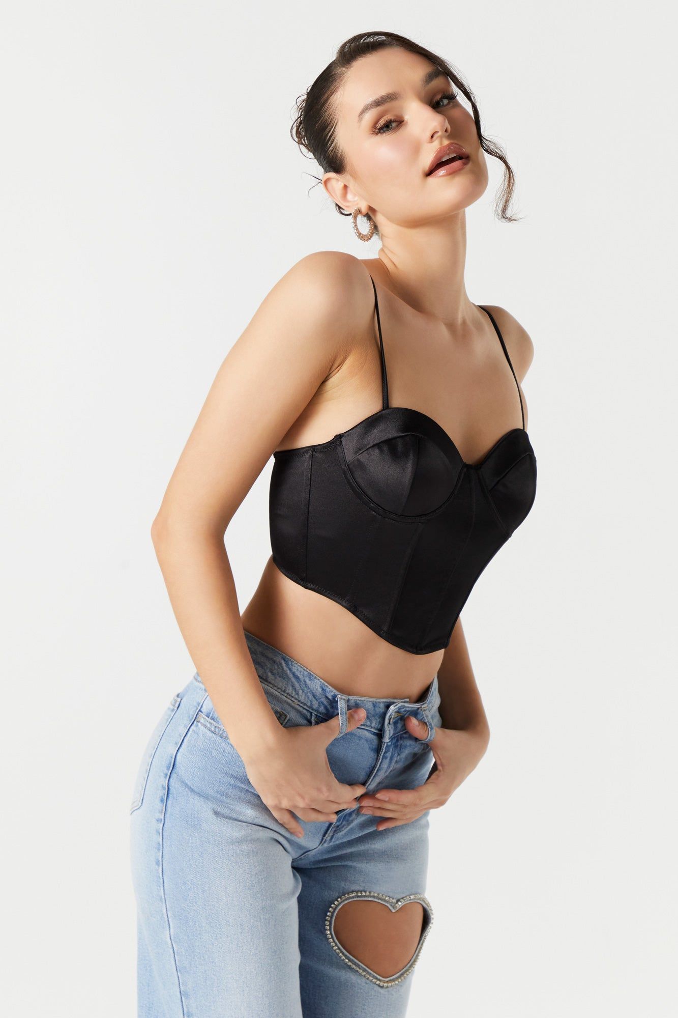 Satin Corset Top sold by Urban Planet product image thumbnail 4