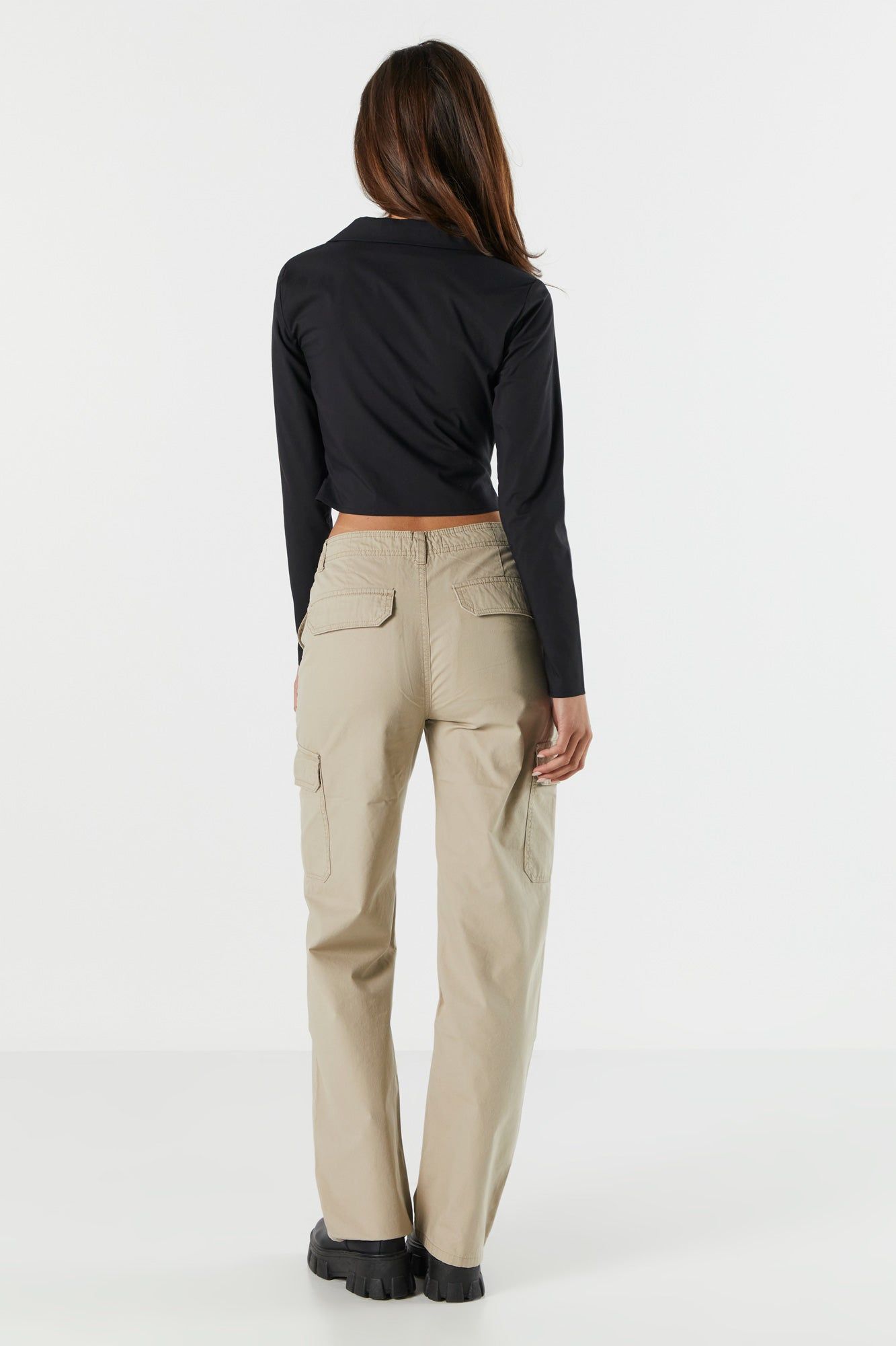 Pantalon cargo uni à jambe droite sold by Urban Planet product image thumbnail 3