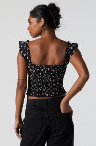 Haut de style laitière fleuri avec attache sold by Urban Planet