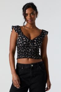 Haut de style laitière fleuri avec attache sold by Urban Planet