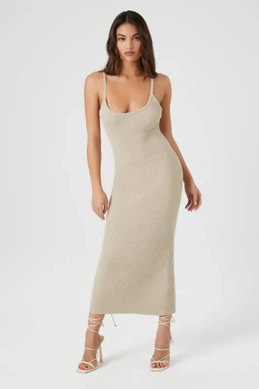 Robe-chandail à bretelles de style camisole en tricot côtelé sold by Urban Planet