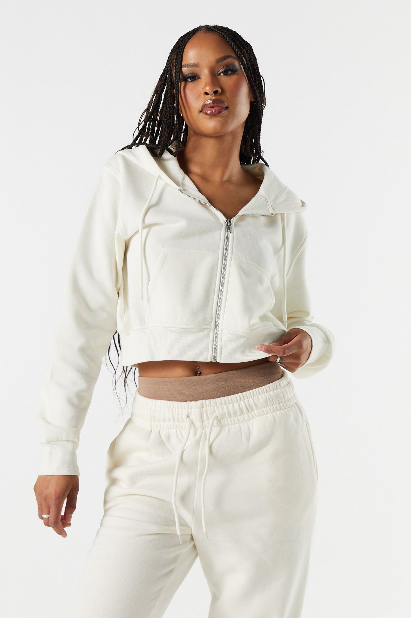 Haut à capuchon en molleton avec fermeture à glissière sold by Urban Planet product image thumbnail 13