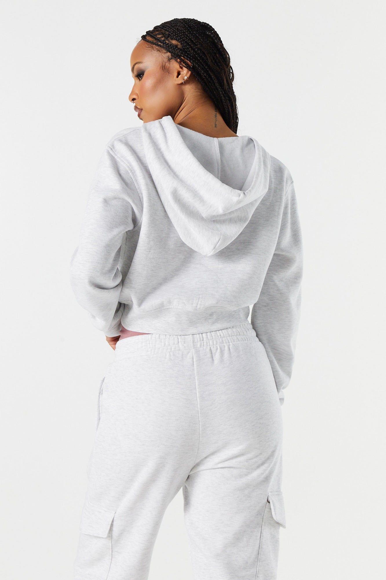 Haut à capuchon en molleton avec fermeture à glissière sold by Urban Planet product image thumbnail 8