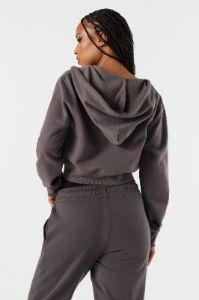 Haut à capuchon en molleton avec fermeture à glissière sold by Urban Planet