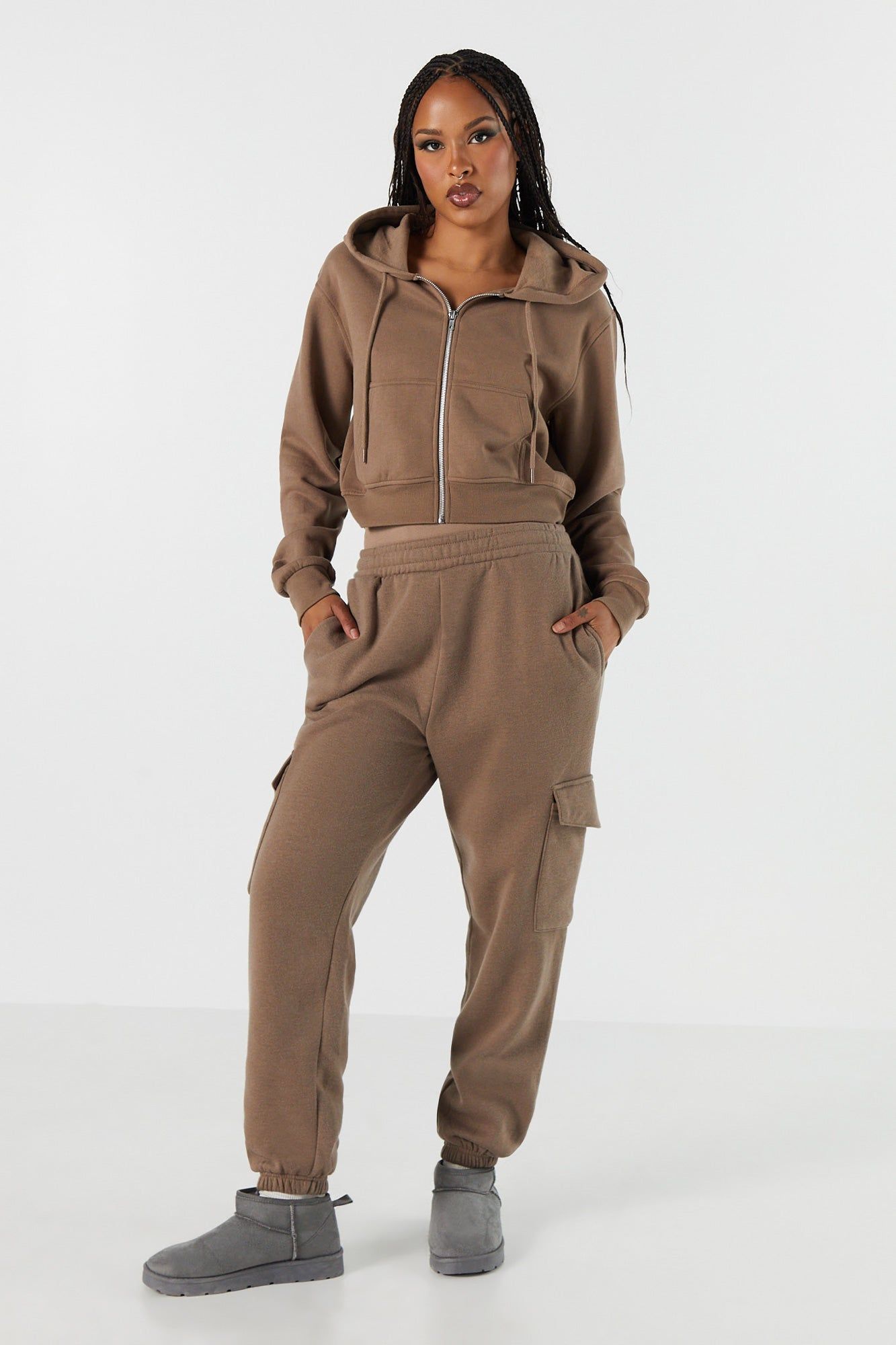 Haut à capuchon en molleton avec fermeture à glissière sold by Urban Planet product image thumbnail 18