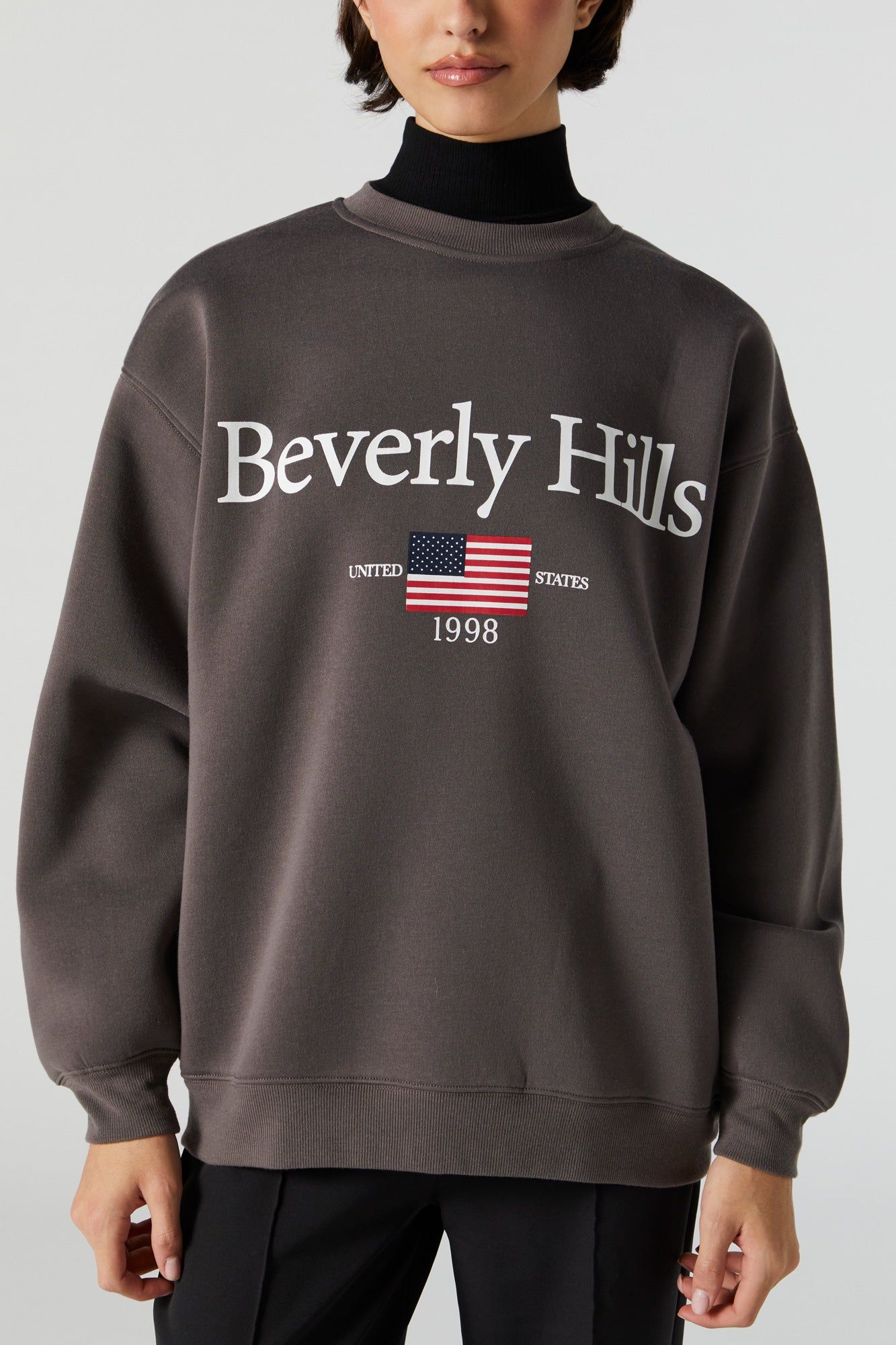 Beverly Hills Graphic Fleece Sweatshirt sold by Urban Planet product image thumbnail 2
