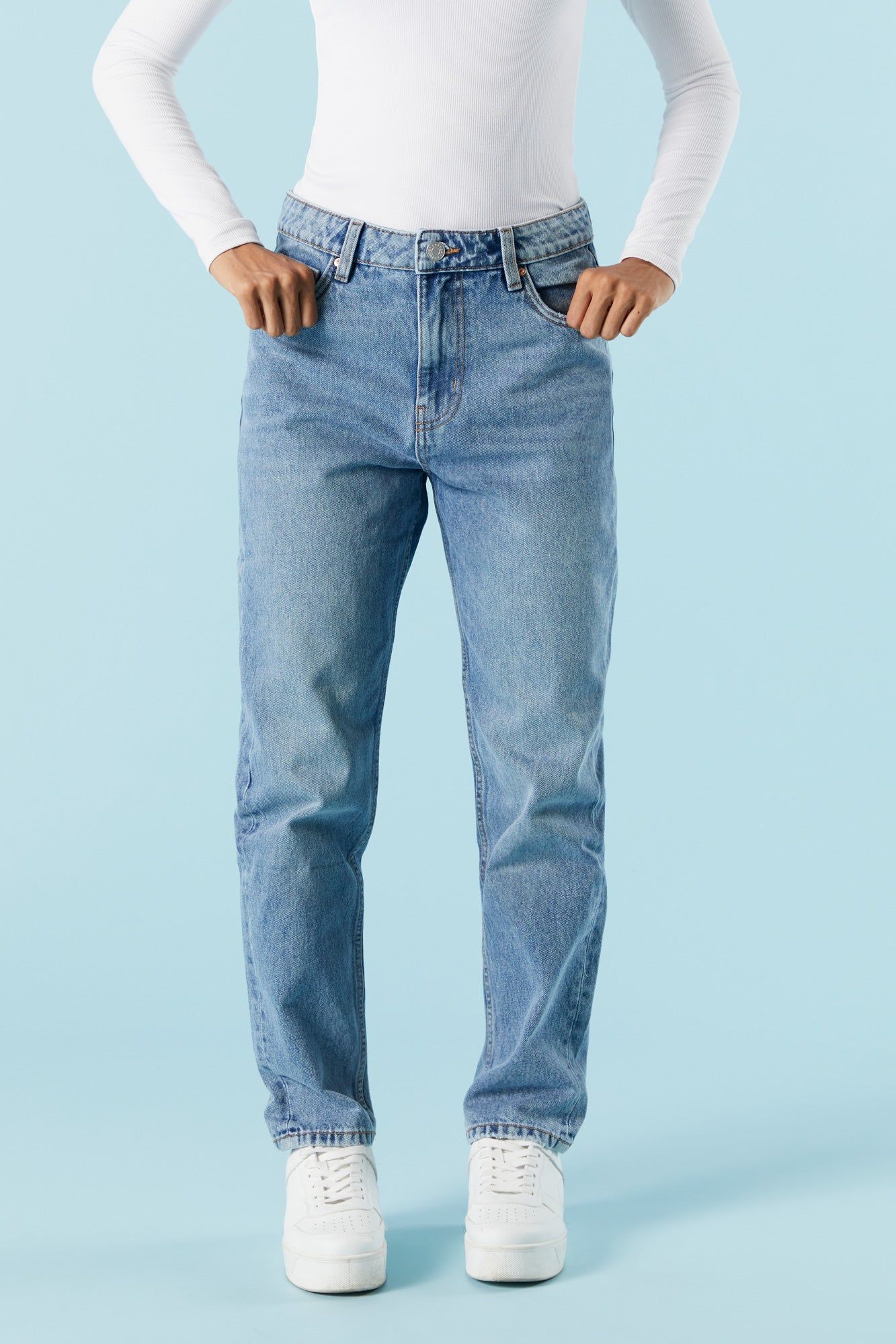 Medium Wash Denim Mom Jean sold by Urban Planet product image thumbnail 2