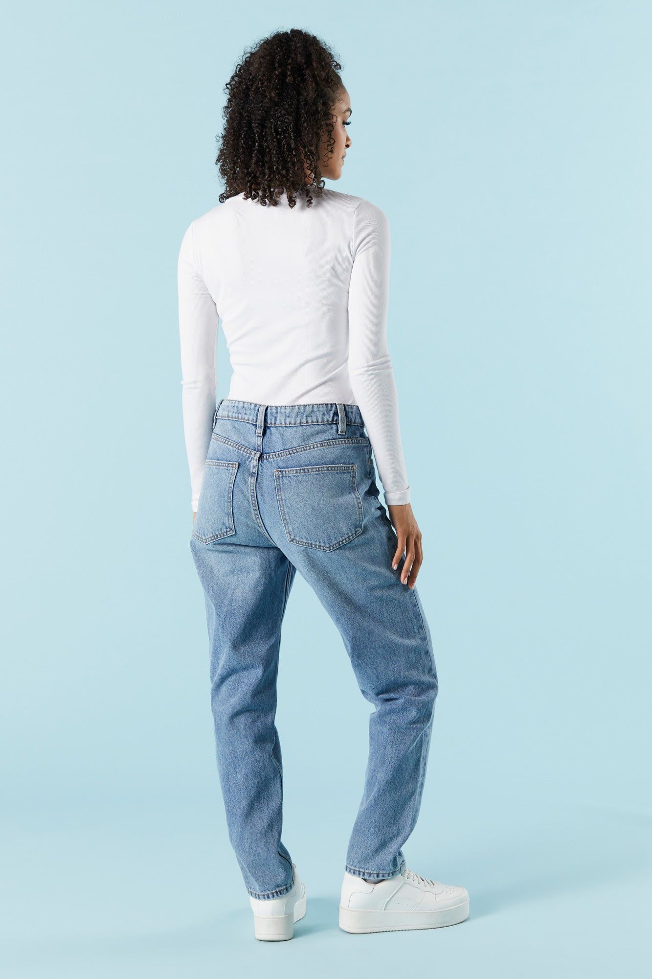 Medium Wash Denim Mom Jean sold by Urban Planet product image thumbnail 3
